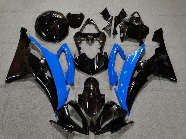 2008-2016 Yamaha YZF R6 Motorcycle Fairings - Blue Glossy Black Australia