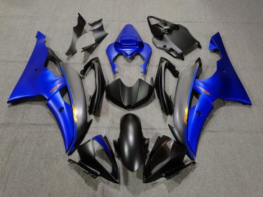 Affordable 2008-2016 Yamaha YZF R6 Motorcycle Fairings - Blue Matte Black Yellow Decals Australia