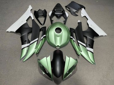 Affordable 2008-2016 Yamaha YZF R6 Motorcycle Fairings - White Green Matte Black Australia