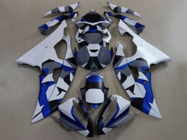Affordable 2008-2016 Yamaha YZF R6 Motorcycle Fairings - White Blue Grey Camouflage Australia