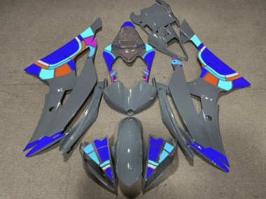 Affordable 2008-2016 Yamaha YZF R6 Motorcycle Fairings - Nardo Grey Blue Color Wheel Australia