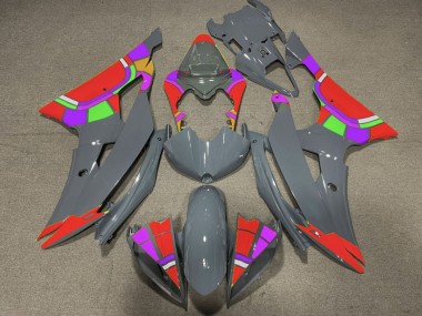 Affordable 2008-2016 Yamaha YZF R6 Motorcycle Fairings - Nardo Grey Red Color Wheel Australia