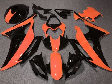 Affordable 2008-2016 Yamaha YZF R6 Motorcycle Fairings - Orange Glossy Black Australia