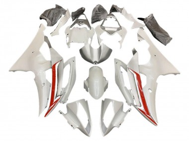Affordable 2008-2016 Yamaha YZF R6 Motorcycle Fairing Kits - Pearl White Red Australia