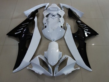 Affordable 2008-2016 Yamaha YZF R6 Motorcycle Fairings - White Glossy Black Australia