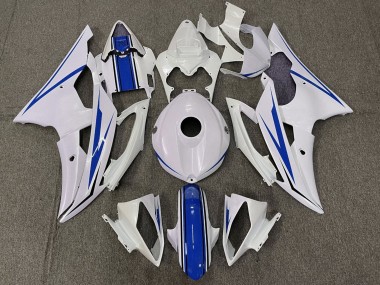 Affordable 2008-2016 Yamaha YZF R6 Motorcycle Fairing Kits - White Blue Australia