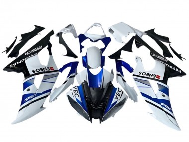 Affordable 2008-2016 Yamaha YZF R6 Motorcycle Fairings - White Blue Black YEC ENEOS Petronas Semakin Didepan Australia