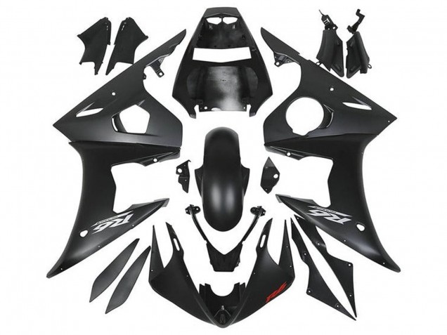 2005 Yamaha YZF R6 Motorcycle Fairings - Matte Black Silver Red Australia