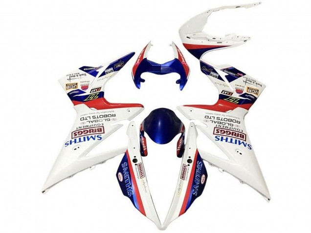 2013-2016 Triumph Daytona 675 Triple Motorcycle Fairings - White Red Blue Smiths Australia