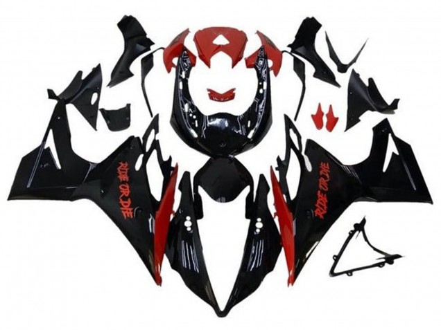 2013-2016 Triumph Daytona 675 Triple Motorcycle Fairings - Glossy Black Red Ride or Die Australia