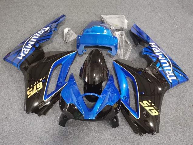 2006-2008 Triumph Daytona 675 Triple Motorcycle Fairings - Blue Glossy Black Racing Australia