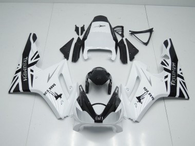 Affordable 2006-2008 Triumph Daytona 675 Triple Motorcycle Fairings - White Glossy Black Dark Dog Australia