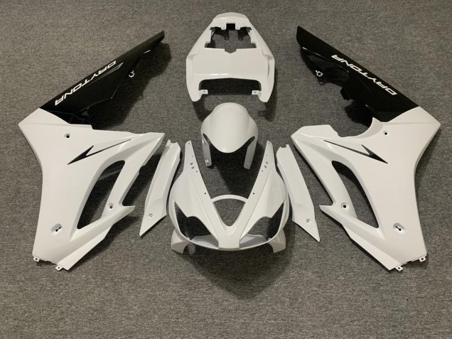 2006-2008 Triumph Daytona 675 Triple Motorcycle Fairing - White Glossy Black Australia