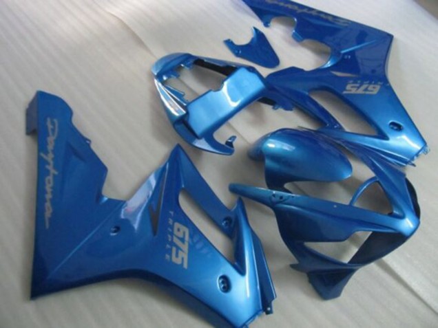 2006-2008 Triumph Daytona 675 Triple Motorcycle Fairings - Blue Silver Decals Australia