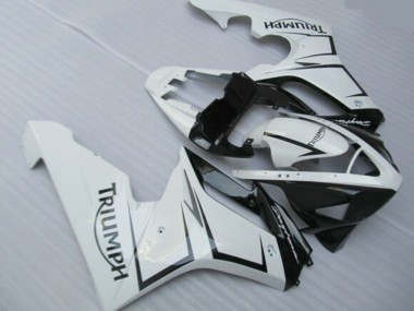 Affordable 2006-2008 Triumph Daytona 675 Triple Motorcycle Fairings - White Glossy Black Australia