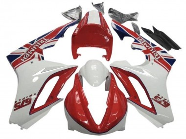 Affordable 2009-2012 Triumph Daytona 675 Triple Motorcycle Fairings - White Red Australia