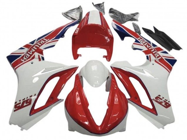2009-2012 Triumph Daytona 675 Triple Motorcycle Fairings - White Red Australia
