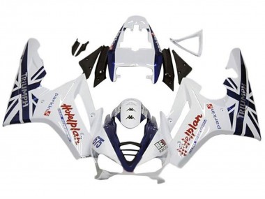 Affordable 2009-2012 Triumph Daytona 675 Triple Motorcycle Fairings - White Dark Blue Australia