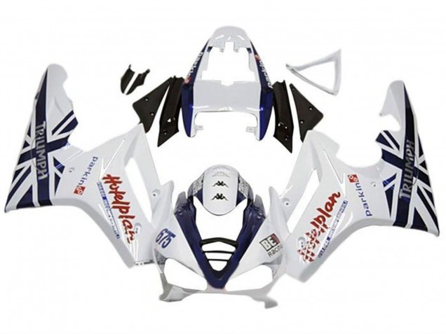 2009-2012 Triumph Daytona 675 Triple Motorcycle Fairings - White Dark Blue Australia