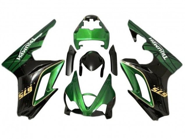 2009-2012 Triumph Daytona 675 Triple Motorcycle Fairings - Green Glossy Black Australia