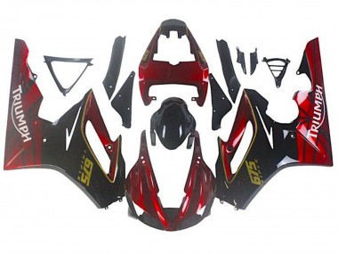 Affordable 2009-2012 Triumph Daytona 675 Triple Motorcycle Fairings - Red Glossy Black Australia