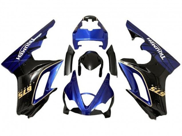 2009-2012 Triumph Daytona 675 Triple Motorcycle Fairings - Blue Glossy Black Australia