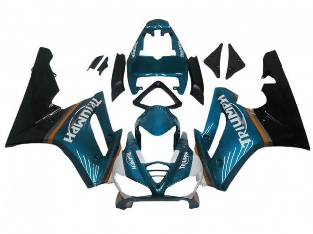 2009-2012 Triumph Daytona 675 Triple Motorcycle Fairings - Teal Blue Glossy Black Australia