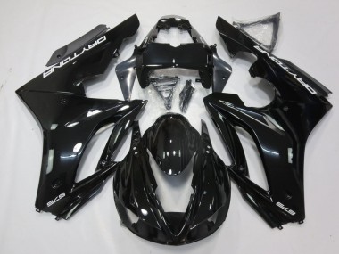Affordable 2009-2012 Triumph Daytona 675 Triple Motorcycle Fairings - Glossy Black White Decals Australia