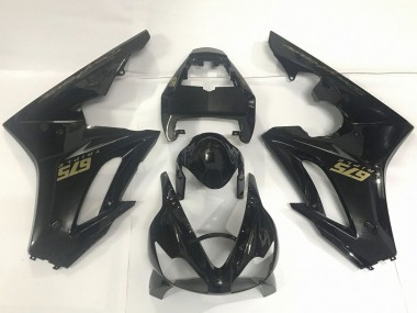 Affordable 2009-2012 Triumph Daytona 675 Triple Motorcycle Fairings - Glossy Black Gold Decals Australia