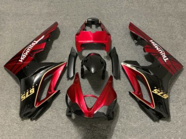Affordable 2009-2012 Triumph Daytona 675 Triple Motorcycle Fairings - Red Gold Glossy Black Australia