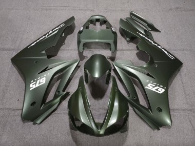 Affordable 2009-2012 Triumph Daytona 675 Triple Motorcycle Fairings - Matte Green White Australia