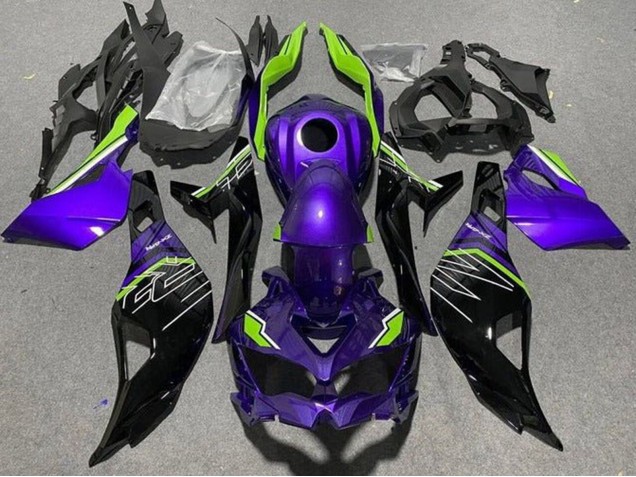 2019-2025 Kawasaki ZX4R ZX-4RR Motorcycle Fairings - Purple Green Black Australia
