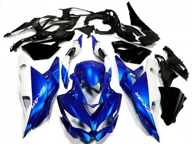 2019-2025 Kawasaki ZX4R ZX-4RR Motorcycle Fairings - White Blue Australia