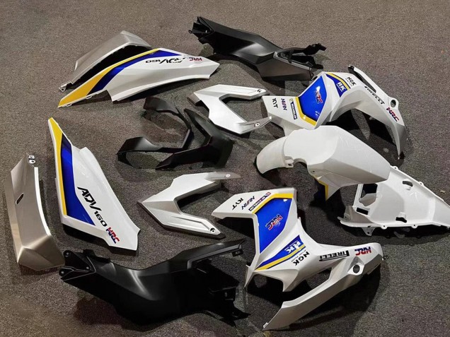 2022-2024 Honda ADV160 Motorcycle Fairings - White Blue Yellow HRC Australia