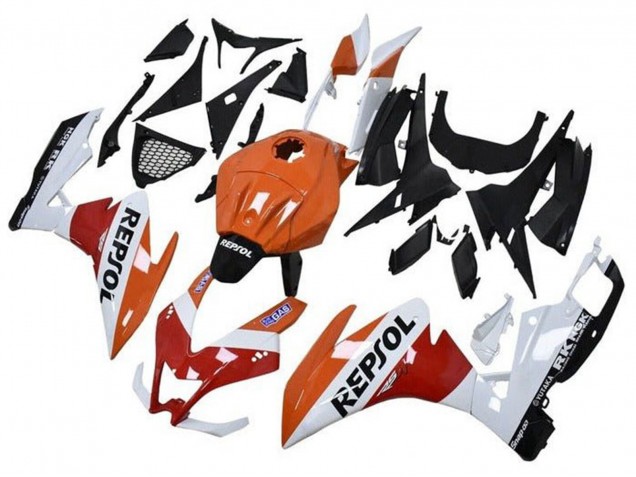 2012-2018 Aprilia RS4 50 125 Motorcycle Fairings - Orange White Red Glossy Black Repsol Australia