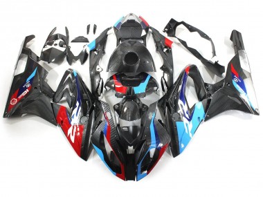 Affordable 2015-2016 BMW S1000RR Motorcycle Fairings - Blue Red Carbon Fiber Australia