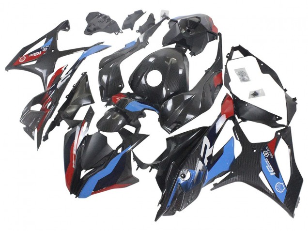 2023-2024 BMW S1000RR Motorcycle Fairings - Blue Red Carbon Fiber Australia