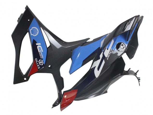 2023-2024 BMW S1000RR Motorcycle Fairings - Blue Red Carbon Fiber Australia