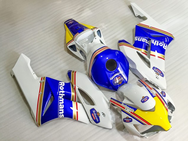 2004-2005 Honda CBR1000RR Motorcycle Fairings - White Blue Yellow Rothmans Australia