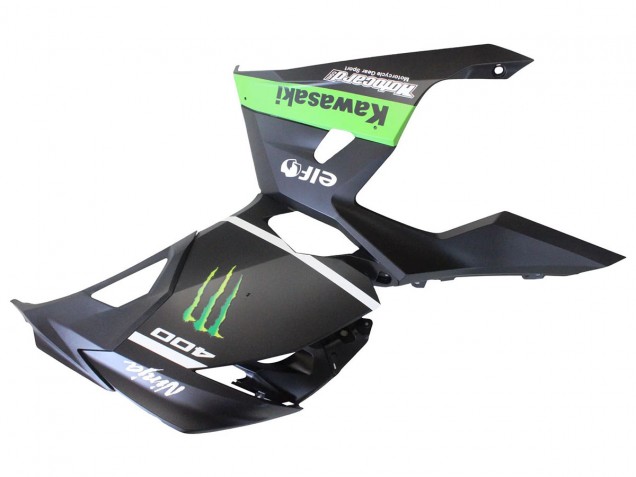2018-2024 Kawasaki EX400 Motorcycle Fairings - Matte Black Green Monster Showr Snow Australia