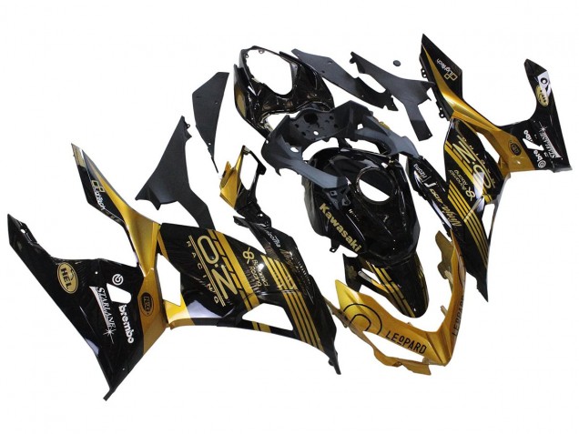 2018-2024 Kawasaki EX400 Motorcycle Fairings - Gold Glossy Black Australia