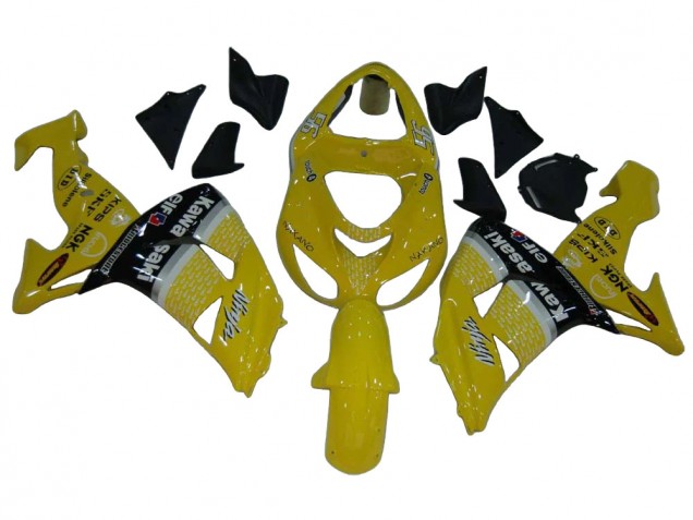 2006-2007 Kawasaki ZX10R Motorcycle Fairings - Yellow Silver Black Elf Australia