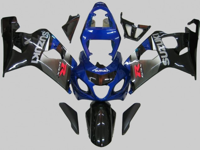 2004-2005 Suzuki GSXR 600/750 Motorcycle Fairings - Blue Grey Glossy Black Australia