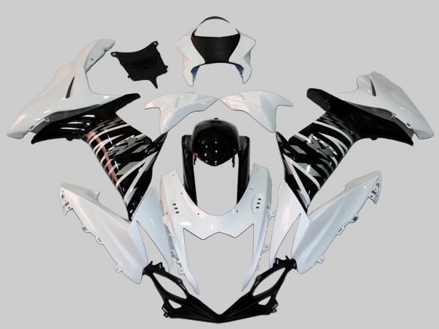 2011-2024 Suzuki GSXR 600/750 Motorcycle Fairing - White Glossy Black Australia