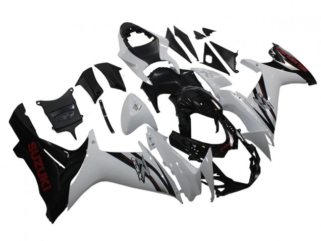 2011-2024 Suzuki GSXR 600/750 Motorcycle Fairings - White Glossy Black Australia