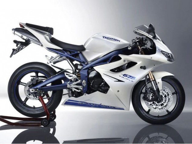 2006-2008 Triumph Daytona 675 Motorcycle Fairings - White Blue Australia