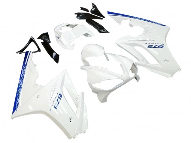 2006-2008 Triumph Daytona 675 Motorcycle Fairings - White Blue Australia
