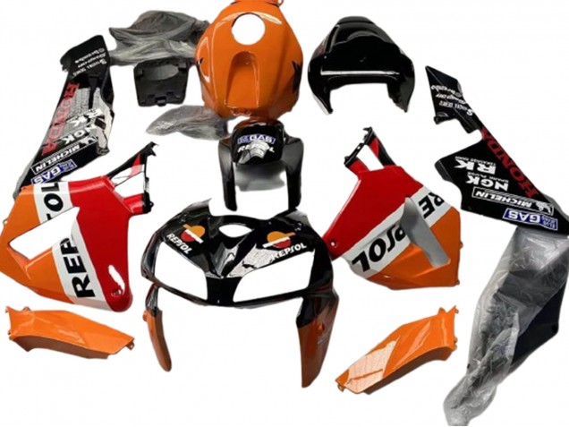 2005-2006 Honda CBR600RR Motorcycle Fairings - Black Orange White Red Repsol Australia