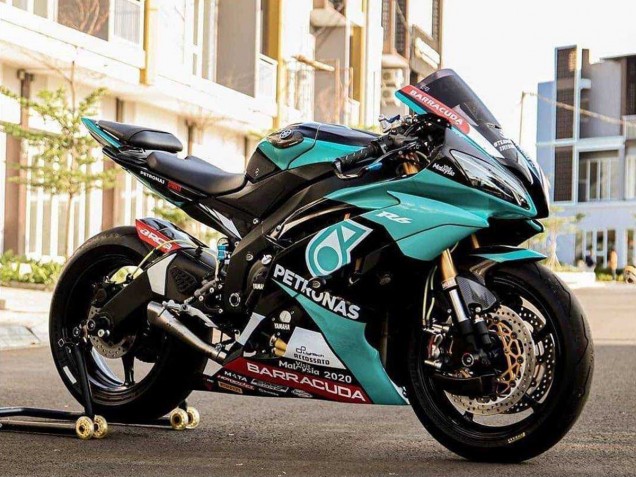 2008-2016 Yamaha YZF R6 Motorcycle Fairings - Light Green White Black Petronas Australia