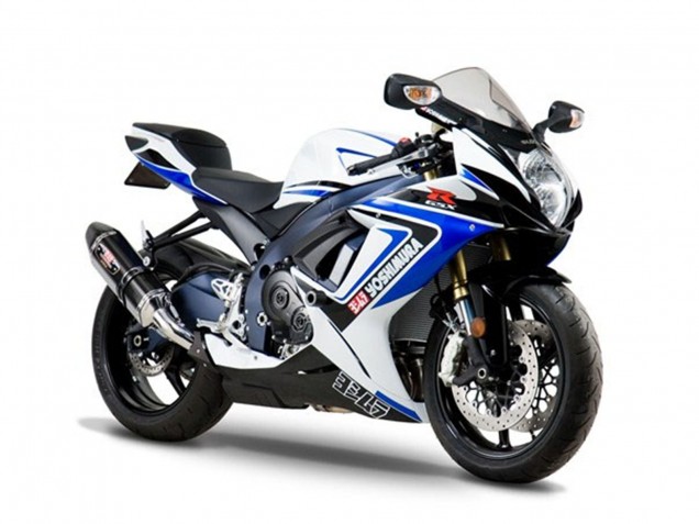 2005-2006 Suzuki GSXR 1000 Motorcycle Fairings - White Blue Black Yoshimura Australia